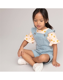 Комбинезон укороченный в полоску синий Laredoute