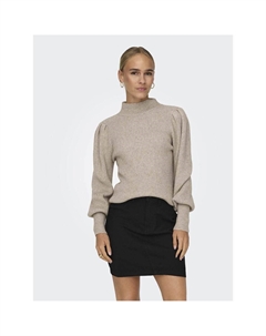 Пуловер с напускными рукавами круглый вырез бежевый Laredoute