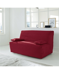 Чехол для дивана-аккордеона из искусственной замши красный Laredoute