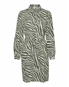 Платье-рубашка с принтом зеленый Vero moda