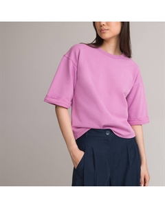 Свитшот с короткими рукавами фиолетовый Laredoute