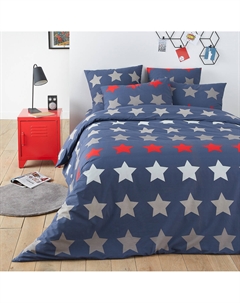 Пододеяльник из хлопка Stars синий So'home