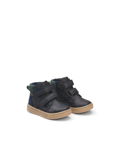 Ботинки высокие на липучке синий Laredoute