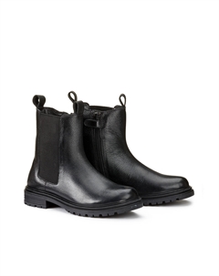 Кожаные ботинки на молнии черный La redoute collections