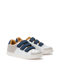 Кеды с застежкой на липучке белый La redoute collections