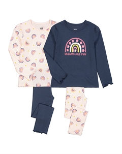 Комплект из двух пижам с принтом радуга синий La redoute collections