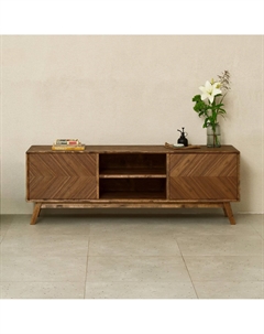 Тумба под телевизор напольная из массива берзы и шпона ореха каштановый Laredoute