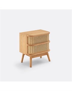 Тумба прикроватная с 1 ящиком из плетеного ротанга Laora бежевый La redoute interieurs