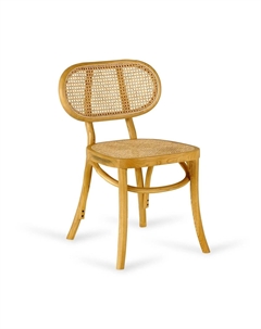 Стул из массива вяза и ротанга бежевый So'home