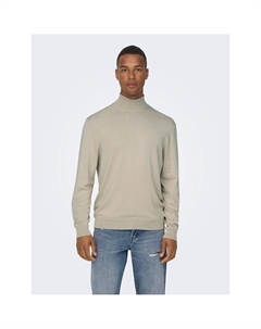 Пуловер с воротником с отворотом Wyler бежевый Only & sons