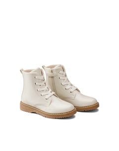 Ботинки лакированные на молнии и шнуровке бежевый La redoute collections