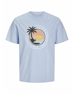 Футболка с короткими рукавами и рисунком спереди синий Laredoute