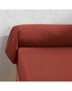 Наволочка на подушку-валик из хлопковой фланели Clara красный Laredoute