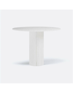 Обеденный стол на 4 персоны из МДФ и металла белый Laredoute