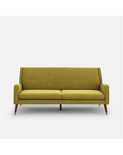 Диван 3-местный из велюра Y желтый Laredoute