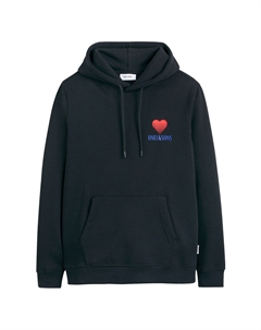 Худи с капюшоном с логотипом сердце черный Only & sons