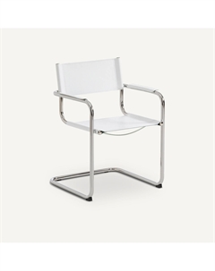 Обеденное кресло из натуральной кожи WInset белый Am.pm.