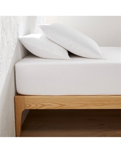 Простыня натяжная детская из хлопковой фланели Clara белый Laredoute