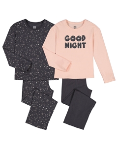 Комплект из двух пижам с длинными рукавами розовый Laredoute