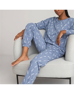 Пижама с рисунком синий So'home