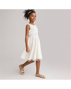 Платье для торжества без рукавов бежевый La redoute collections