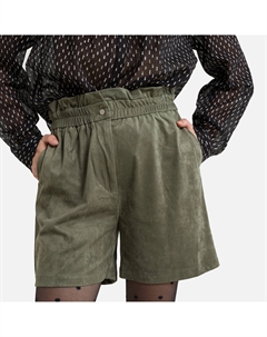 Шорты из велюра зеленый Laredoute
