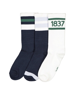 Комплект из трех пар носков средней длины зеленый Laredoute