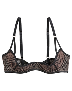 Бюстгальтер пуш-ап из кружева черный La redoute collections