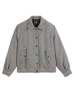 Куртка-бомбер с принтом в ломаную клетку черный La redoute collections