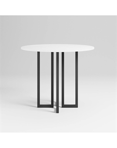 Обеденный стол на 4 персоны из МДФ и металла белый Laredoute