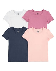 Комплект из четырех однотонных маек La Redoute синий La redoute collections