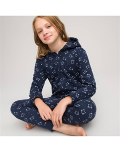 Пижама из мольтона с принтом 3-14 лет синий Laredoute