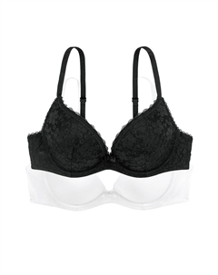 Комплект из двух бюстгальтеров пуш-ап Sonia черный Dorina