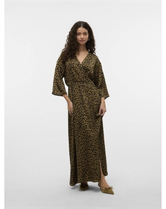 Платье длинное с принтом и V-образным вырезом другие Vero moda