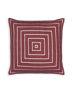 Чехол на подушку из льна Alteis красный Laredoute
