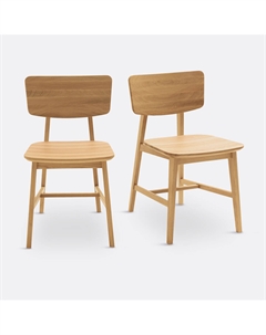 Комплект из 2 винтажных стульев из массива дуба Aya бежевый Laredoute