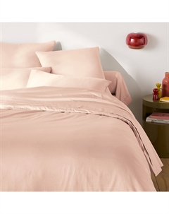 Пододеяльник из хлопкового сатина Opale розовый La redoute interieurs