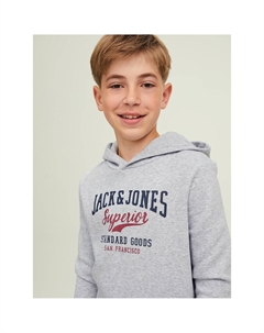 Свитшот с капюшоном и карманом спереди серый Laredoute