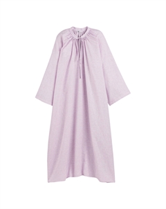 Платье объемное длинное из смешанного льна фиолетовый Laredoute