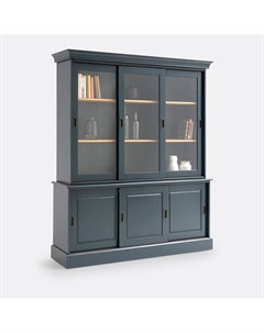 6-дверный посудный шкаф из массива сосны и МДФ Poiret синий La redoute interieurs