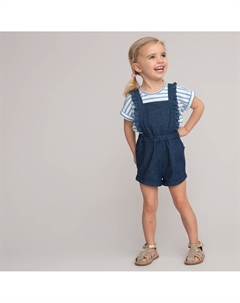 Комбинезон короткий из легкого денима синий La redoute collections