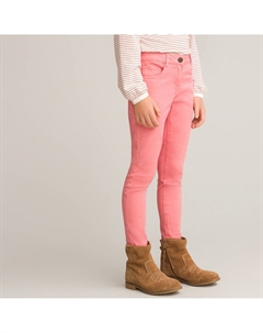 Брюки с 5 карманами и вышивкой 3-12 лет розовый La redoute collections