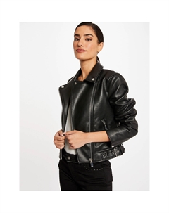 Куртка прямая со вставками на молнии черный Laredoute