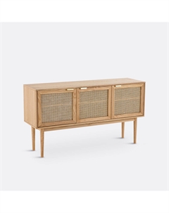 Буфет из ясеня и фасадами из тростника Loris бежевый So'home