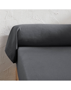 Наволочка на подушку-валик из хлопковой фланели Clara синий Laredoute