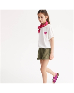 Футболка с круглым вырезом бежевый Laredoute