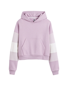 Свитшот с капюшоном из мольтона  розовый La redoute collections