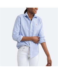 Рубашка в полоску с длинными рукавами синий Polo ralph lauren