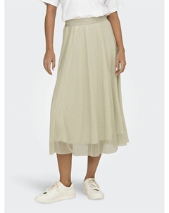 Расклешенная юбка с эффектом пайеток белый Only