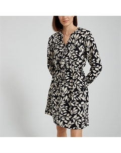 Платье короткое с V-образным вырезом и завязками черный Jdy